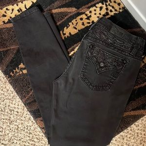 Miss Me Low Rise Ankle Skinny Black 32 EUC